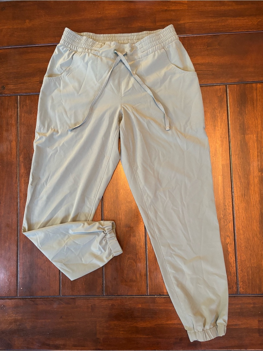 Duluth Trading Co Pale Green Drawstring Pull On Stretch Waist Jogger Pants XS